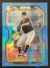 2021 Panini Prizm Carolina Blue Tier II #165 Miguel Yajure - Pittsburgh Pirates